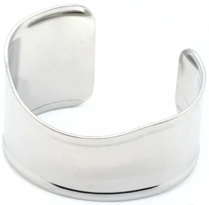 Pulsera esclava ancha de acero quirurgico